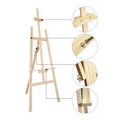 Sturdy Wooden Easels for Painting - Choose Your Size: 90cm, 120cm, 150cm, 175cm | Professional & Beginner Artists