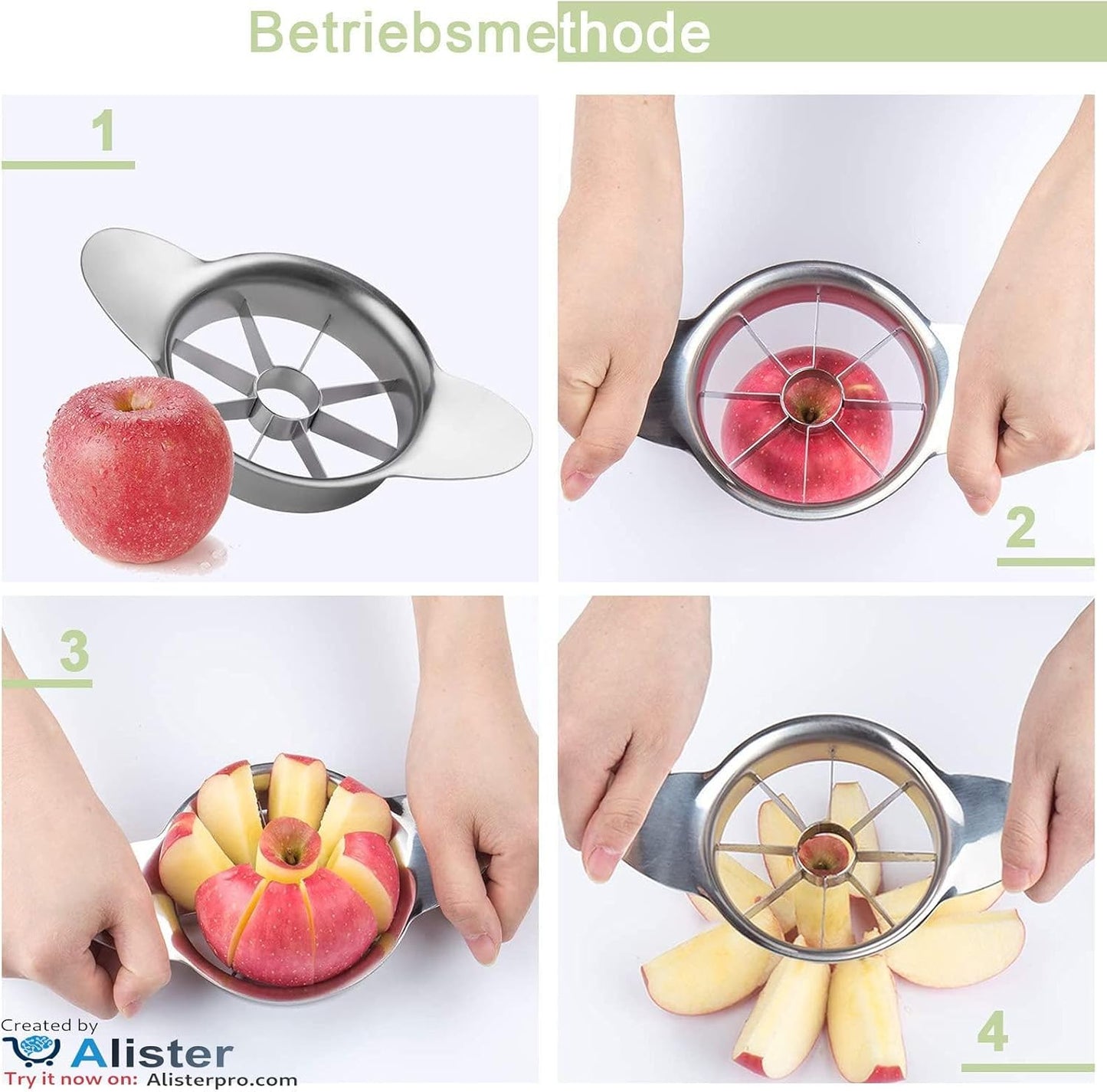 Stainless Steel 3-in-1 Fruit Slicer, Peeler, and Corer – Apple Cutter & Kitchen Gadget