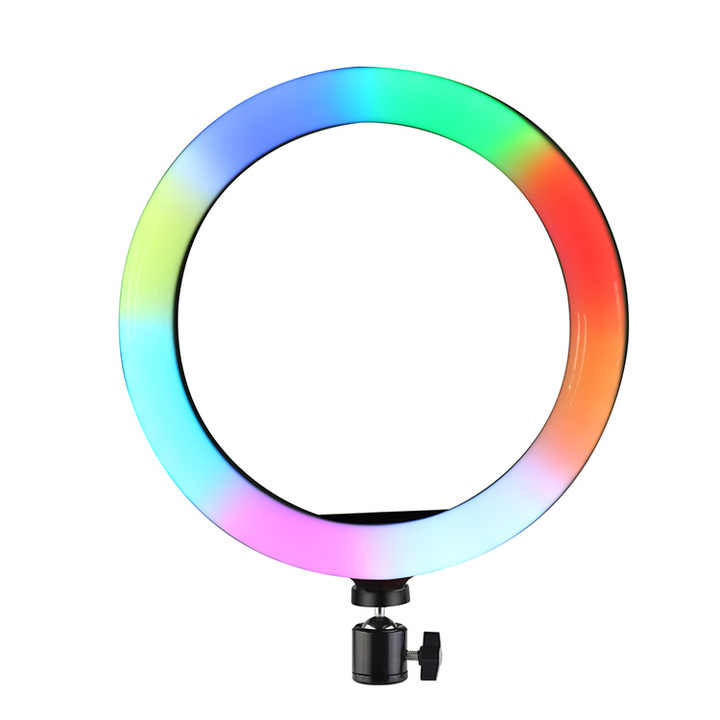 RGB Lamp Mini LED Portable Flash Phone Light with Tripod and Rainbow Shade for Photography and Vlogging