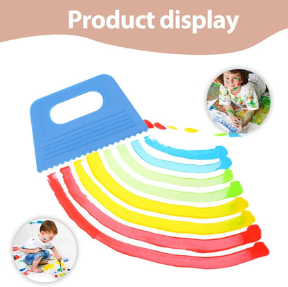 4Pcs - Plastic Paint Scrapers for Art DIY