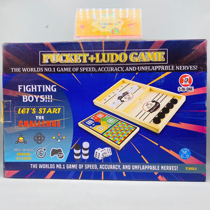 Pucket + Ludo Game - 3 in 1 Indoor Activity for Kids - Best Fun and Learning Game for Children