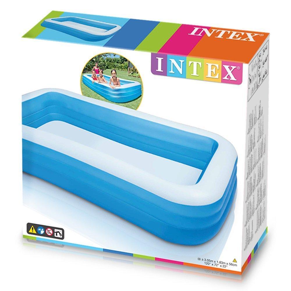Intex 58484 120" x 72" x 22" Rectangular Inflatable Pool
