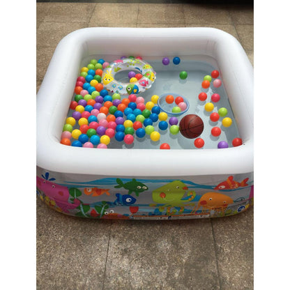 INTEX 57471 - Clear View Aquarium Baby Pool For Kids Inflatable Kids Bath Tub For Children - 62.5 x 62.5 x 19.5 IN