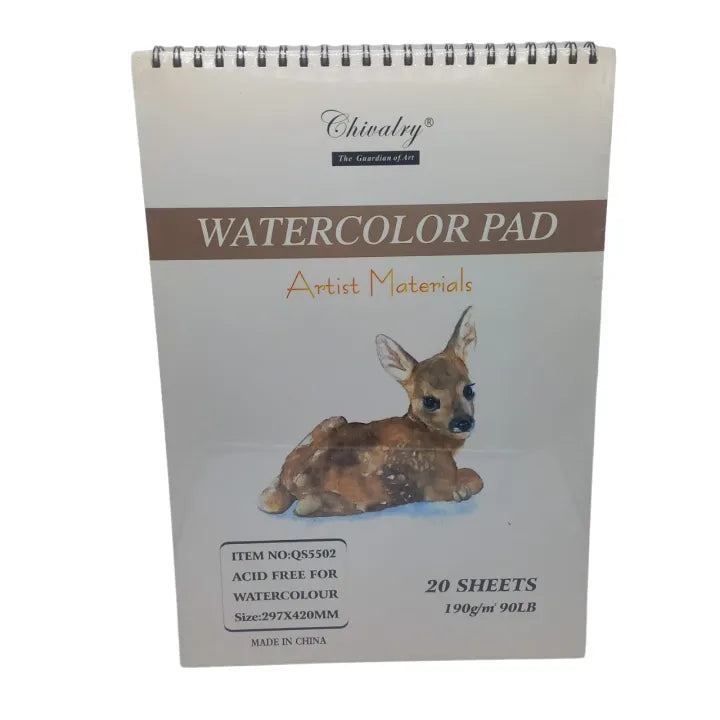 Chivalry Watercolor Pad For Artist A3/A4 Size 20 Sheets 190gsm