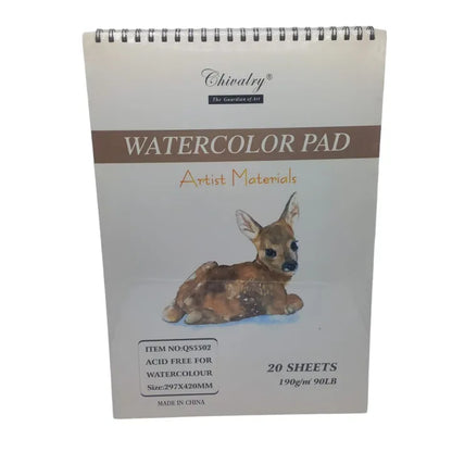 Chivalry Watercolor Pad For Artist A3/A4 Size 20 Sheets 190gsm