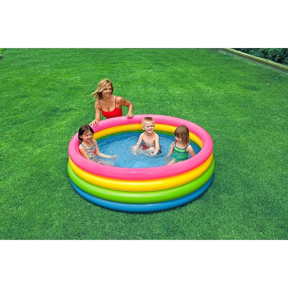 Intex 57422 + 58" x 13" + Sunset Glow Inflatable Swimming Pool for Kids