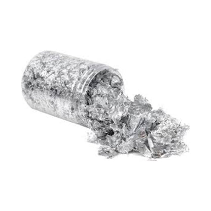 Gold, Silver, Copper Foil Flakes - Metallic Crushed Leaf for Resin, Crafts, Painting, and Slime
